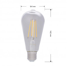 Лампа филаментная LOFT EDISON ST64 11,5Вт 1380Лм 2700K E27 прозрачная колба REXANT
