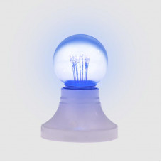 Ретро-лампа светодиодная, диаметр 45мм, E27, 6 LED, 2Вт, СИНИЙ, прозрачная колба, 230В NEON-NIGHT