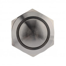 Кнопка антивандальная Ø19 Б/Фикс (2с винт) OFF-(ON) сфера (PBS-28В, A19-A2) REXANT (в упак. 1шт.)