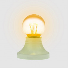 Ретро-лампа светодиодная, диаметр 45мм, E27, 6 LED, 2Вт, ЖЕЛТЫЙ, прозрачная колба, 230В NEON-NIGHT