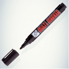 Маркер перманентный Multi Marker 3мм, черный, пулевидный Crown