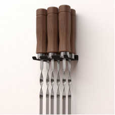 Держатель для хранения шампуров, настенный, черный СОКОЛ