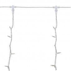 Гирлянда светодиодная Занавес 2х6м 360 LED БЕЛЫЙ прозрачный ПВХ IP65 эффект водопада 24В не соединяется трансформатор в комплекте NEON-NIGHT