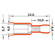 Разъем штекерный изолированный гнездо 4 мм 1.5-2.5 мм² (РШи-м 2.5-4/РШИм 2-5-4 ) синий REXANT