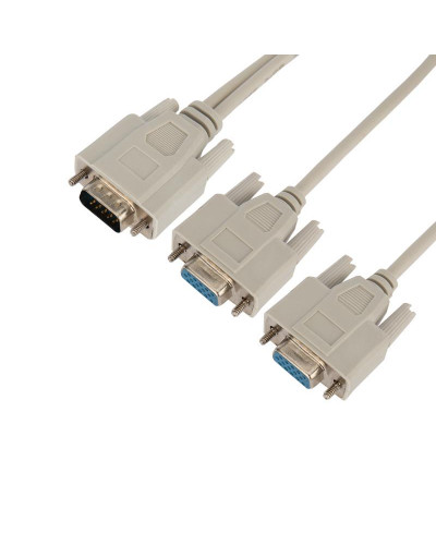 Переходник штекер VGA - 2 гнезда VGA, провод REXANT