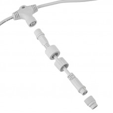 Разветвитель - шина для уличных гирлянд Professional (1 вход, 5 выходов), расстояние 50 см, белый ПВХ