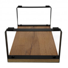 Полка-органайзер для кухни, дуб Вотан, черная REXANT