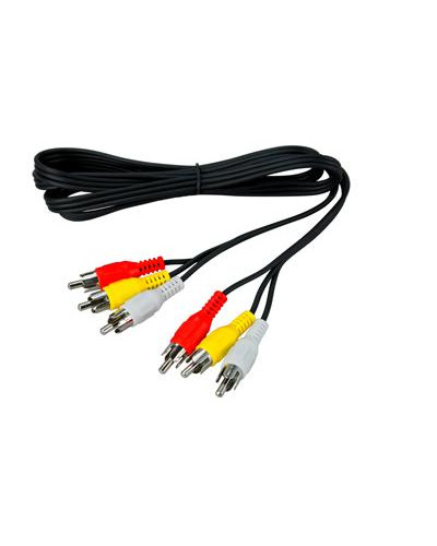 Шнур 3 RCA - 3 RCA, 1,5м, черный REXANT