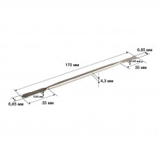 Спуджер металлический (лопатка двухсторонняя) 170мм REXANT