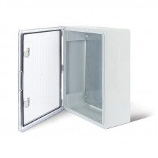 Корпус пластиковый ЩМПп с прозрачной дверцей и монтажной панелью 400х300х170мм, АБС, УХЛ1, IP65 REXANT