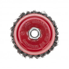 Щетка чашечная для УШМ, крученая стальная проволока, 100мм, М14 KRANZ