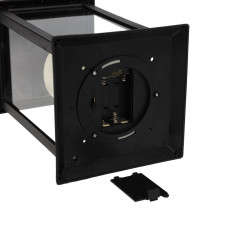 Декоративный фонарь со свечой 14x14x29 см, черный корпус, теплый белый цвет свечения NEON-NIGHT