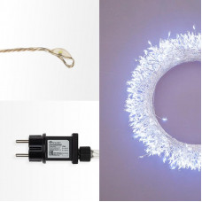 Гирлянда роса Фейерверк с трансформатором 20 м, 1000 LED, белое свечение