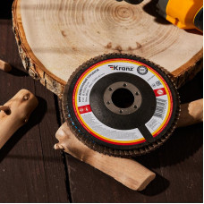 Круг лепестковый торцевой, P24, 115х22,2мм KRANZ