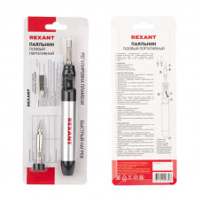 Паяльник-горелка, газовый, 15мл, с регул. пламени, 2 насадки, блистер REXANT