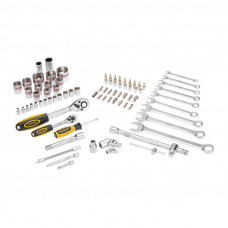 Набор инструментов, 1/2, 1/4, CrV, пластиковый кейс, 82 предмета KRANZ