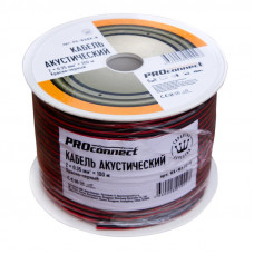 Кабель акустический 2х0,35мм², красно-черный, 100м PROconnect
