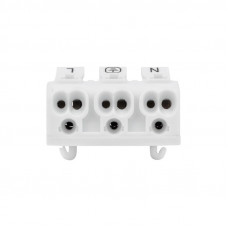 Клемма пружинная соединительная КСП 3-полюсная с монтажными ножками (100 шт./уп.) REXANT