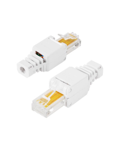 Разъем сетевой LAN на кабель, штекер 8Р8С (RJ-45), быстрозажимной, 1шт. REXANT