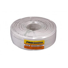 Кабель коаксиальный RG-59U, 75Ом, CCS/Al/Al, 48%, 100м, INDOOR, белый PROconnect