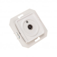 DEA Розетка TV Проходная с/у мех. Бел KRANZ