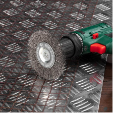 Щетка дисковая для дрели, витая стальная проволока, 100мм KRANZ