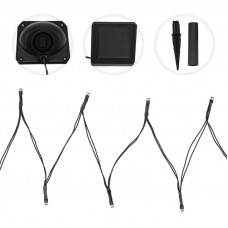 Гирлянда садовая (каскад) Летний Дождь 6,9м, 6500К с аккумулятором и выносной солнечной панелью LAMPER