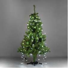 Елочная гирлянда с кольцом, 7 нитей по 1,5 метра, цвет диодов белый, не соединяется