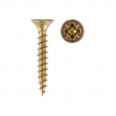 Саморез универсальный 3,0х20 мм, желтый цинк, короб (200 шт/уп) KRANZ