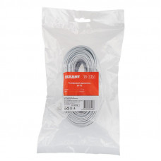 Удлинитель телефонный, плоский, RJ-11 (6P-4C), 10м, белый REXANT