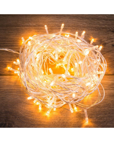 Гирлянда Твинкл-Лайт 20 м, прозрачный ПВХ, 160 LED, цвет теплый белый