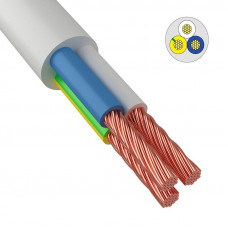 Провод соединительный ПВС 3х6,0 мм² 100 м белый ГОСТ 7399-97