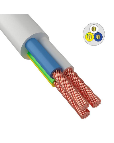Провод соединительный ПВС 3х6,0 мм² 100 м белый ГОСТ 7399-97
