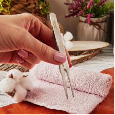 Пинцет прямой с закругленными кончиками 125мм (блистер) REXANT