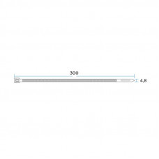 Стяжка кабельная нейлоновая 300x4,8мм, черная (100 шт/уп) REXANT