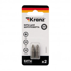 Бита для шуруповерта PH2х25 мм (2 шт./уп.) Kranz