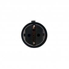 Розетка влагозащищенная переносная 1 гнездо, с/з, 16А, IP20/44 каучук, черная REXANT