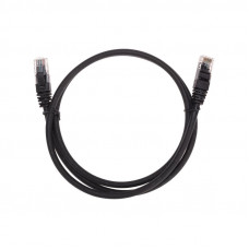 Патч-корд U/UTP, CAT 6, RJ45-RJ45, 26AWG, LSZH, черный, 1м REXANT