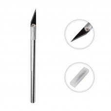 Нож с перовым лезвием 5 запасных лезвий (скальпель) REXANT