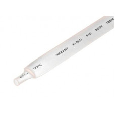 Трубка термоусаживаемая ТУТ нг 10,0/5,0мм, белая, упаковка 50 шт. по 1м REXANT