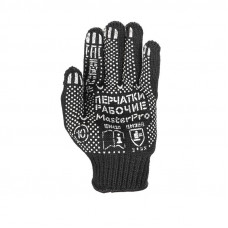 Перчатки полушерстяные с покрытием ПВХ «Зима», 7 нитей, 75-77 г, черные