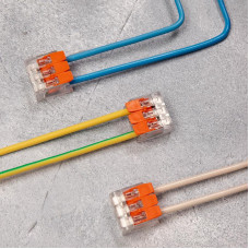 Универсальная компактная клемма СМК 221-413, 3-проводная до 4,0 мм² (пакет 5 шт/уп) REXANT