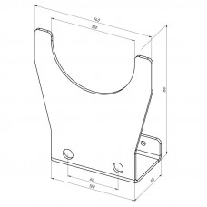 Держатель для угловых шлифмашинок до 230мм, настенный, черный REXANT