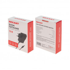 Блок питания (сетевой адаптер) AC 110-250В/DC 12В, 0,5А, 6Вт с DC разъемом подключения 5,5x2,1 (IP43)