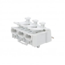 Клемма пружинная соединительная КСП 3-полюсная с заземлением и с монтажными ножками (100 шт./уп.) REXANT