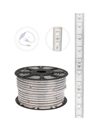 Лента светодиодная 220В, SMD5050, 60 LED/м, RGB, 13х8мм, без установочного набора, IP67 NEON-NIGHT
