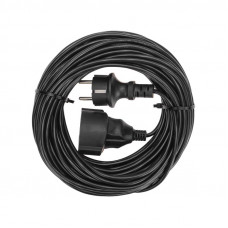 Удлинитель-шнур ПВС 3х0,75мм², 20м, с/з, 6А, 1300Вт, IP20, черный PROconnect