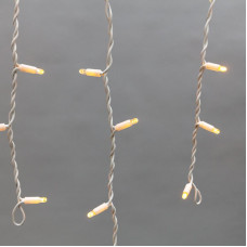 Гирлянда светодиодная Бахрома (Айсикл) 4,0х0,6м 128 LED ЖЕЛТЫЙ белый каучук 2,3мм IP67 постоянное свечение 230В нужен блок 315-001 NEON-NIGHT