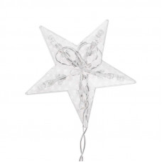 Гирлянда Арка со звездами 2,5х1,2м, 136LED ТЕПЛЫЙ БЕЛЫЙ, прозрачный ПВХ, IP20, свечение с динамикой, 230В, не соединяется, с контроллером 8 режимов