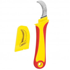 Нож монтажника, нержавеющая сталь, изогнутое лезвие REXANT